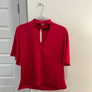 Zara Dark Pink Short Sleeve Blouse